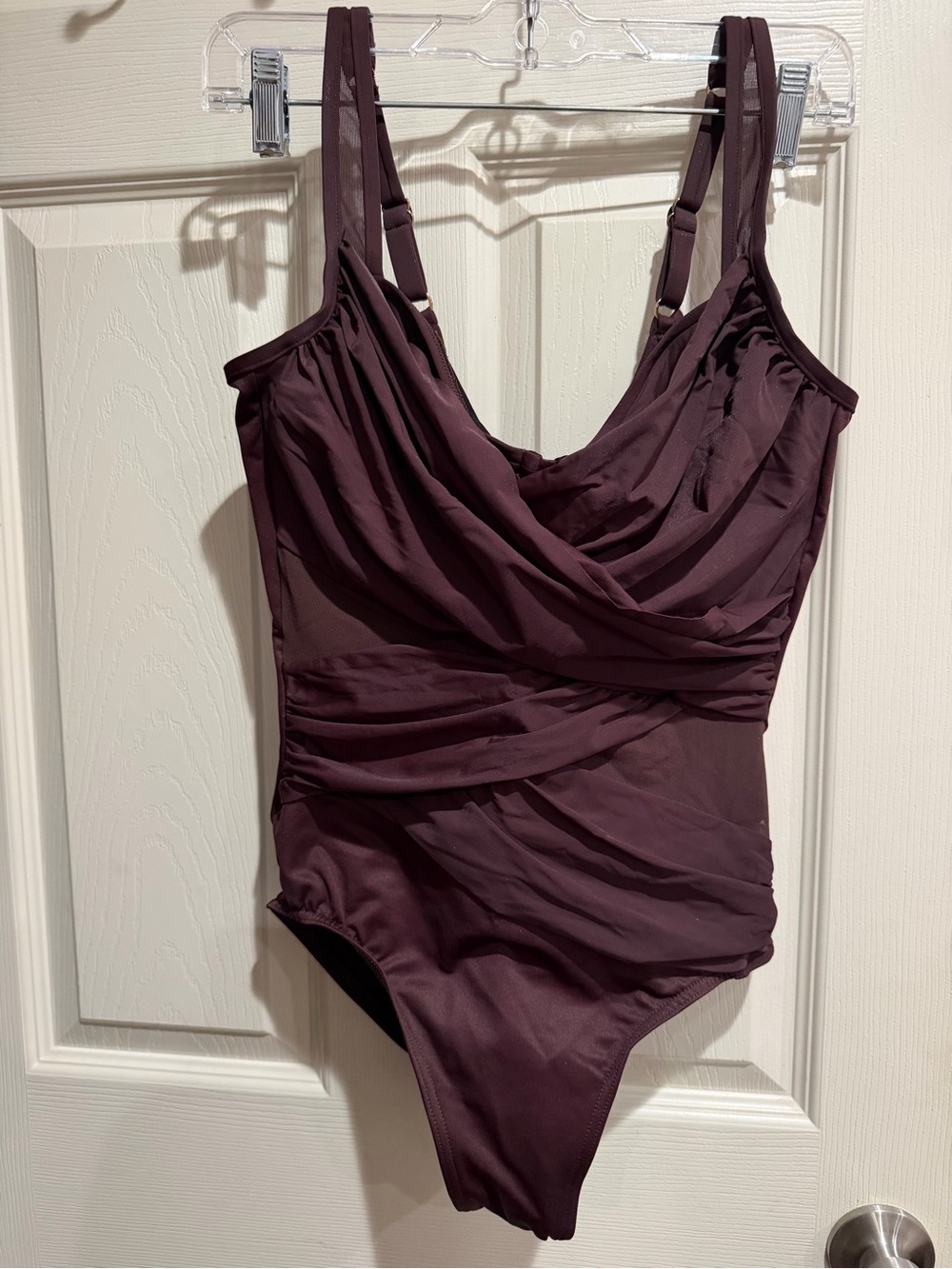 Miraclesuit Girls Draped One-Piece Swimsuit in Plum